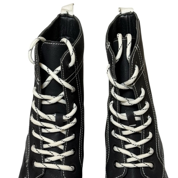 Seven 7 Black Lace-Up Ankle Boots. Size 11 - Picture 3 of 10